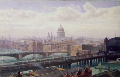 View of London Showing St Paul